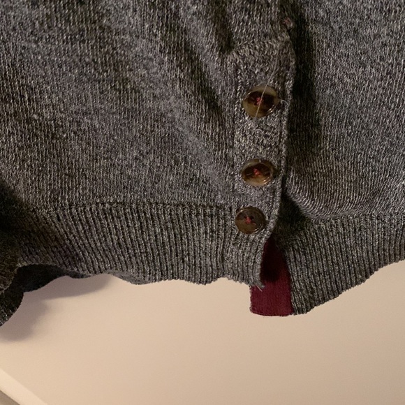 Skies are Blue grey heathered cardigan with side buttons long sleeves size 3x - Picture 6 of 10